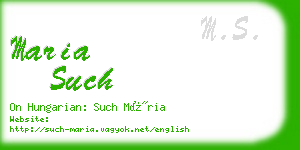 maria such business card